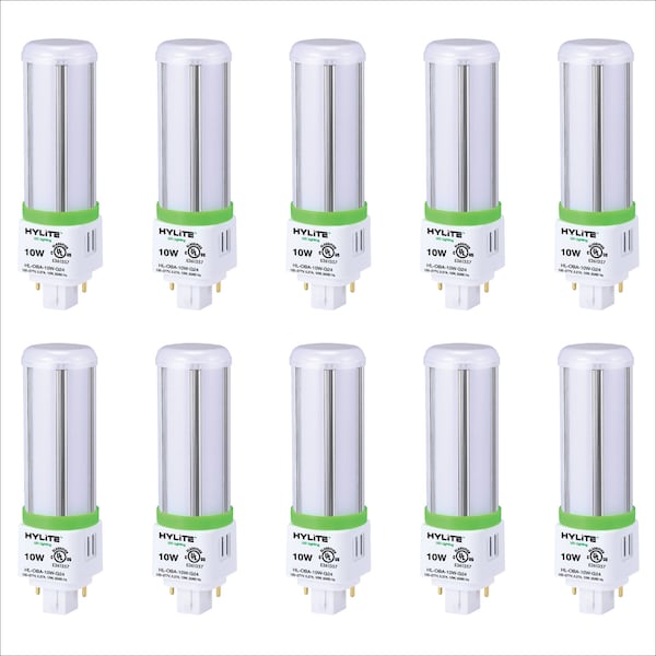 Hylite LED Omni Repl Lamp for 18WWW CFL, 10W, 750 Lumens, 5000K, G24, PK10 HL-OBA-10W-G24-50K - main